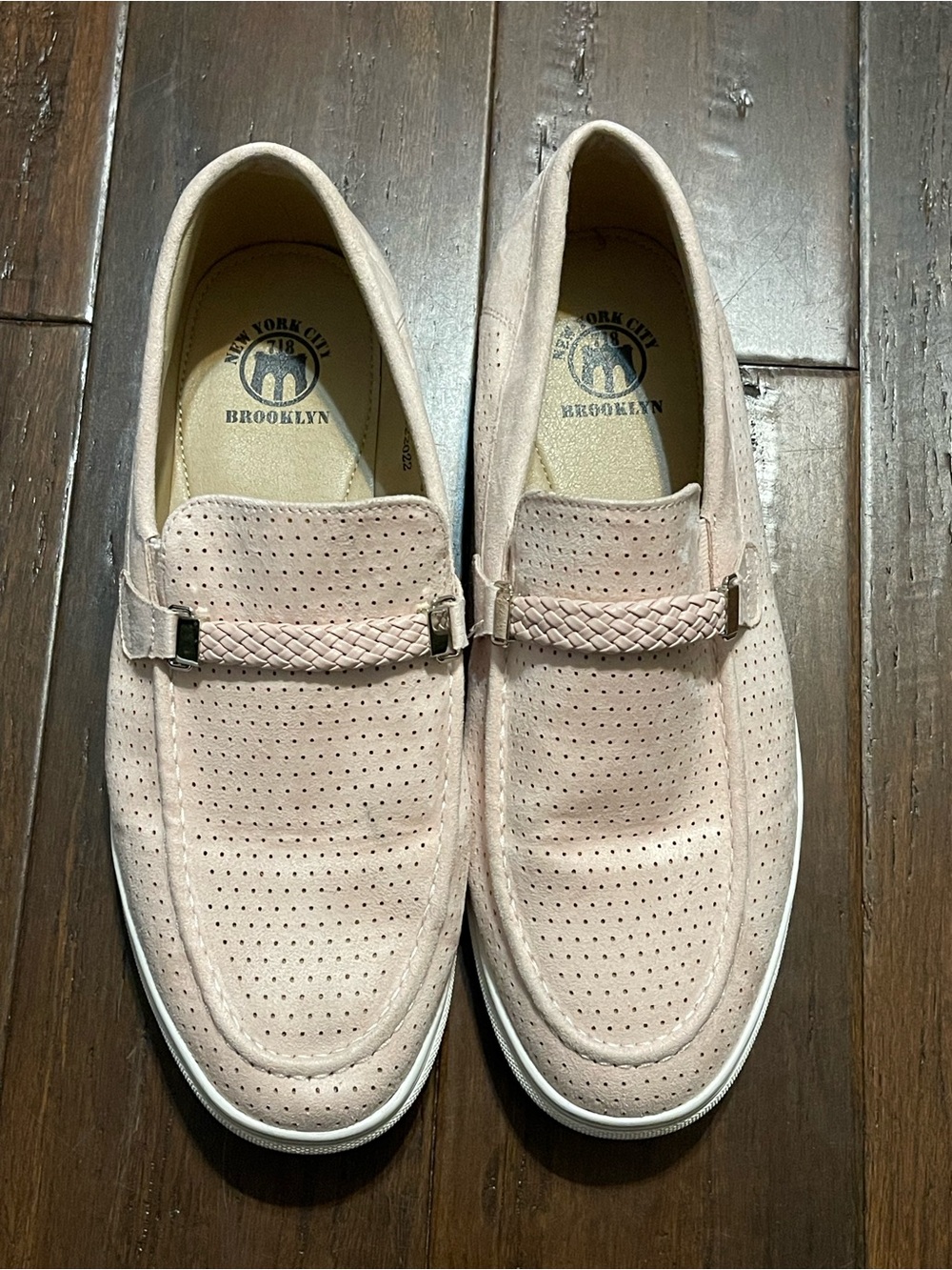Brooklyn New York City Perforated Suede Slip-On Loafer
